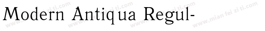 Modern Antiqua Regul字体转换